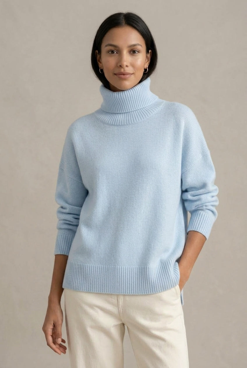 Oversized coltrui van kasjmier voor dames – Light Blue