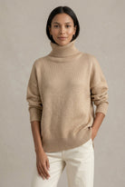 Oversized coltrui van kasjmier voor dames – Khaki