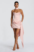 Sanne mini jurk dames blush roze detail